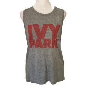 Ivy Park gray sleeveless logo tank top size XXS